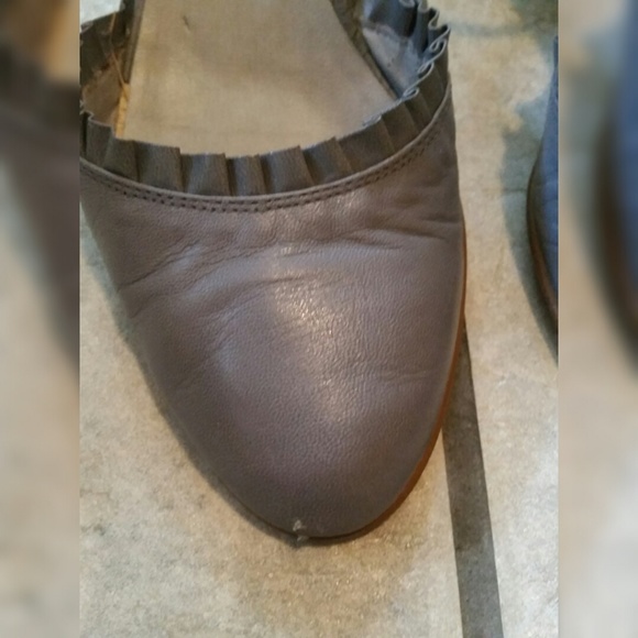 NICKLES - Grey pewter ankle strap heels - Picture 2 of 4